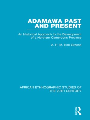 cover image of Adamawa Past and Present